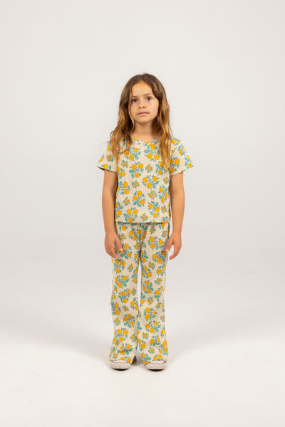 Flowers Rib Pant – dark vanilla