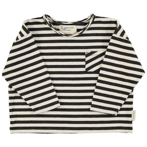 Longsleeve T-Shirt – ecru & black stripes