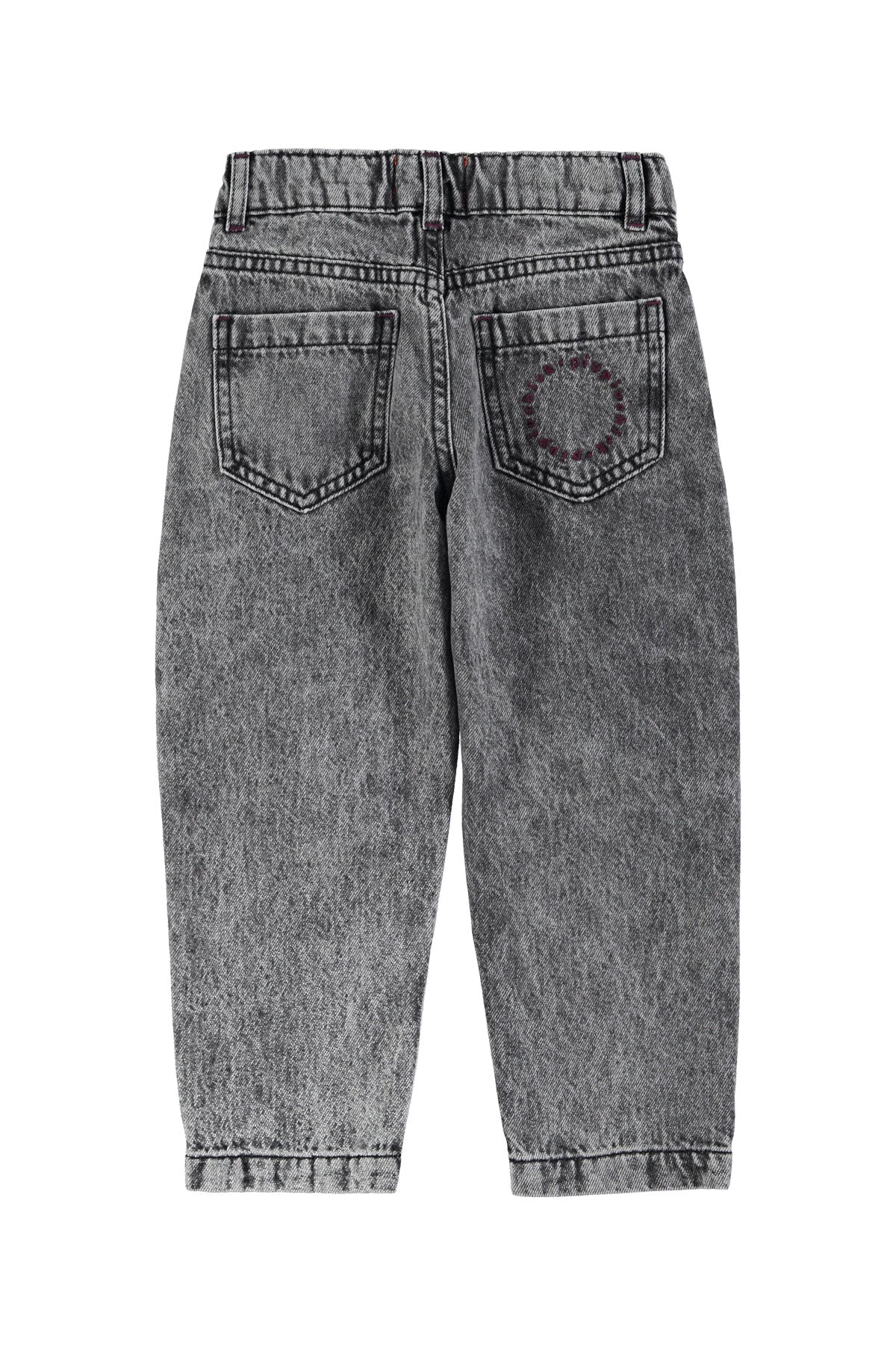 Mom fit trousers – washed black denim