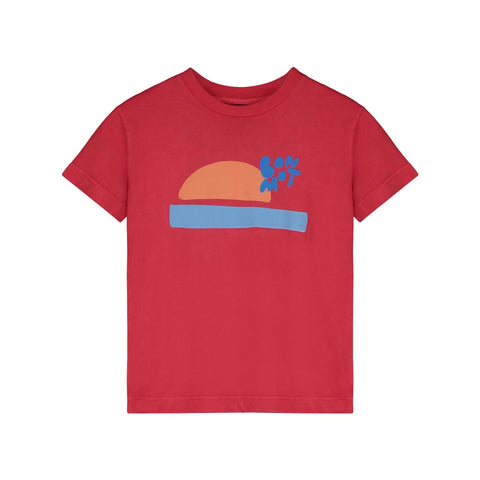 T-Shirt Sunset – red
