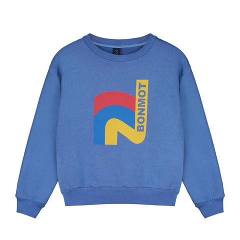 Sweatshirt Good Feeling Bonmot – mid blue