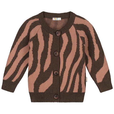 Raglan Cardigan – pink zebra