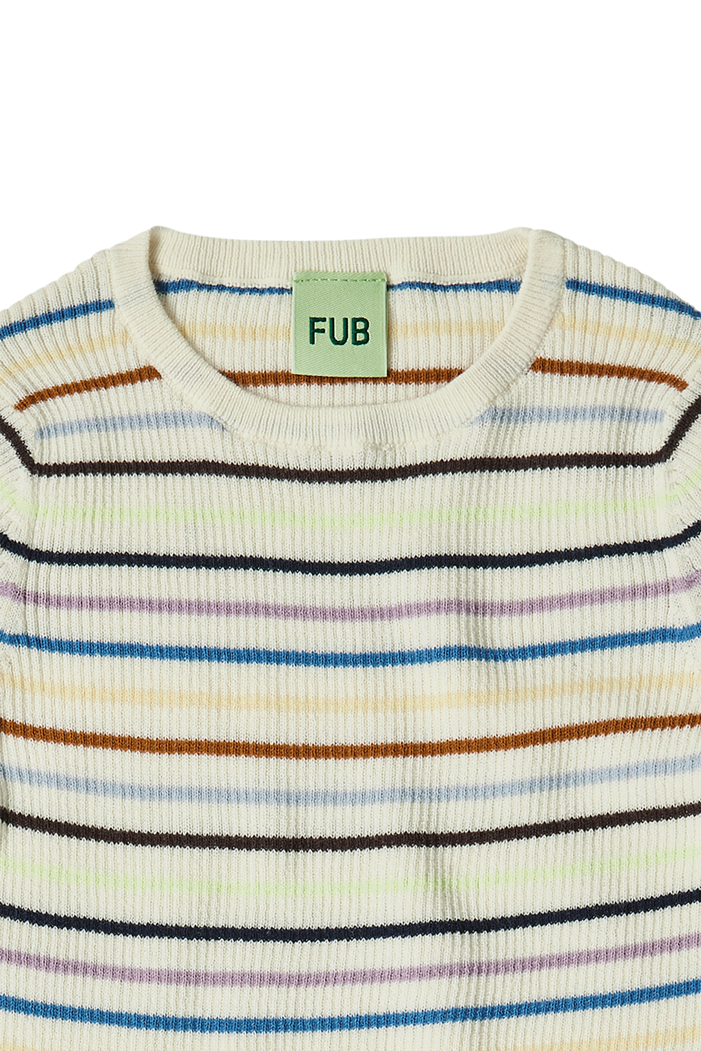 Rib Tee – multi stripe