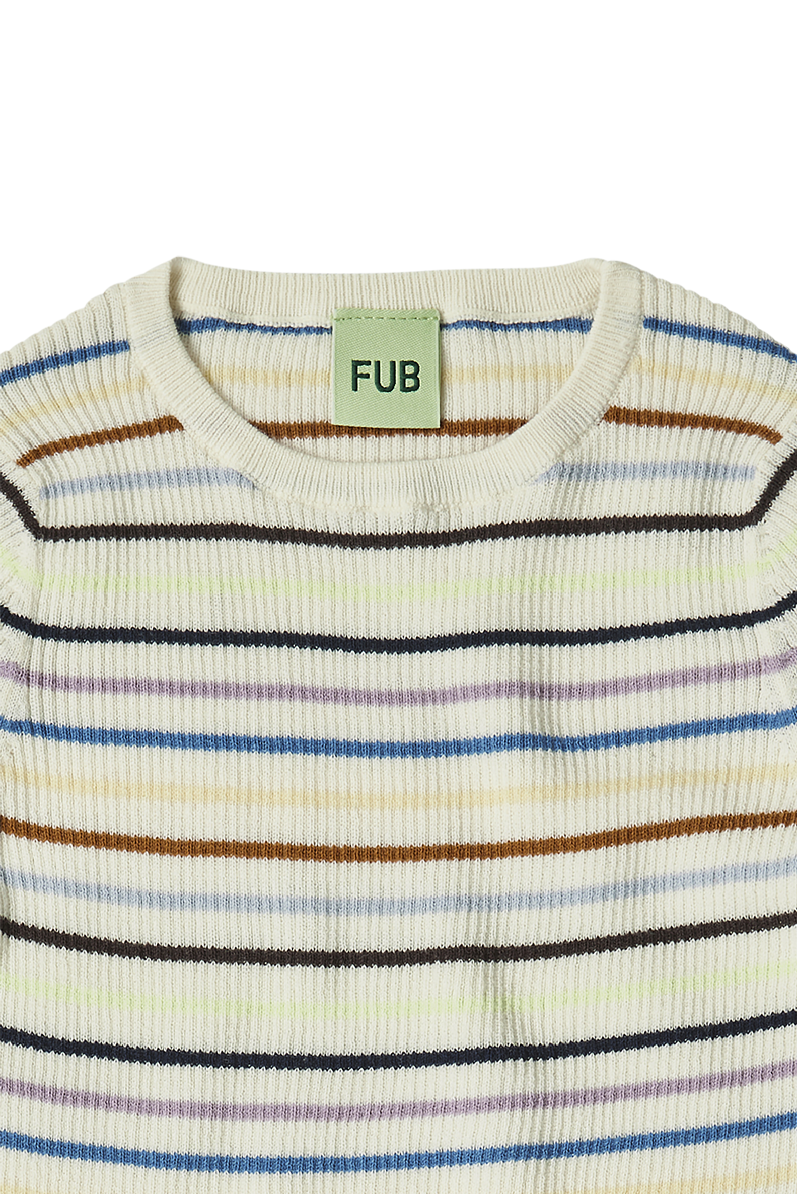 Rib Tee – multi stripe