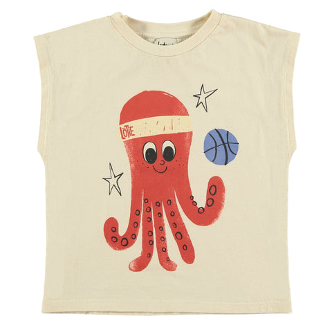 Sleeveless Octopus T-Shirt – off-white