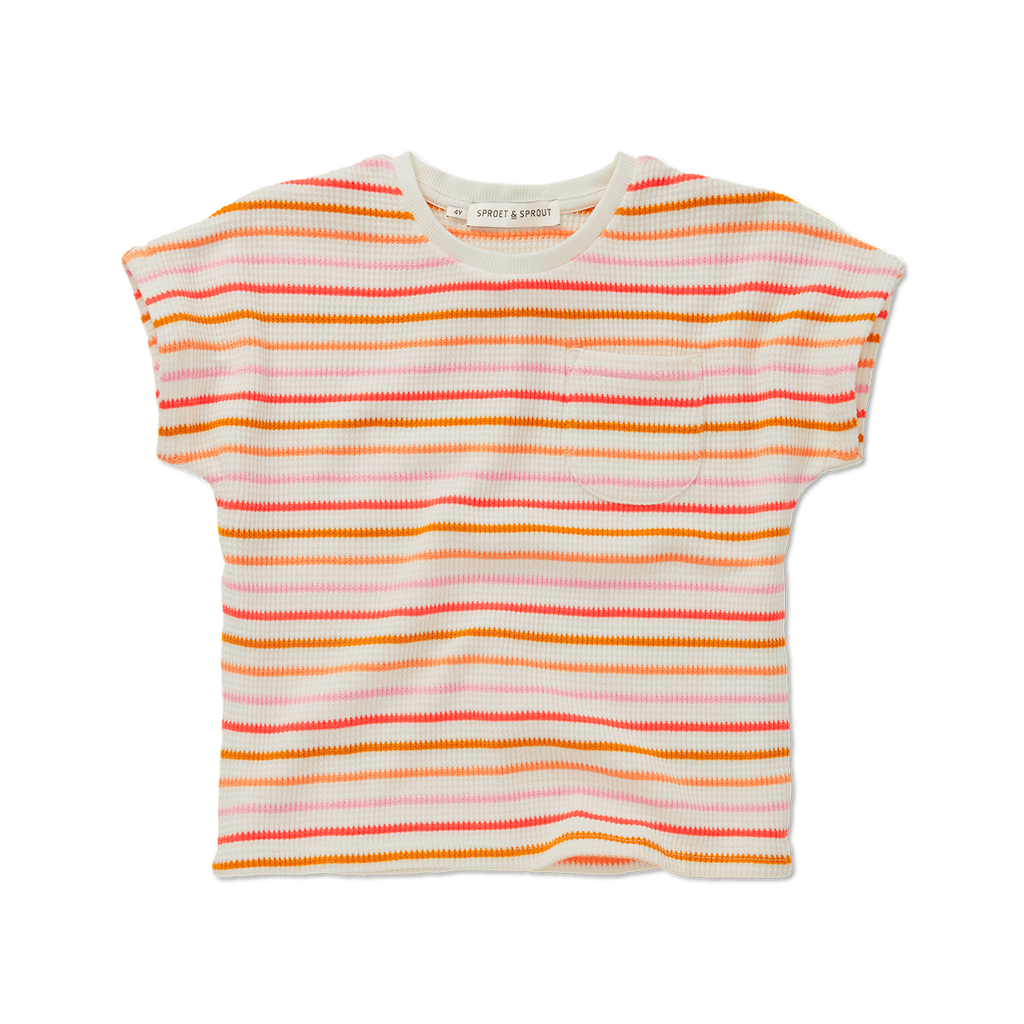 T-Shirt Waffle Stripes – off-white