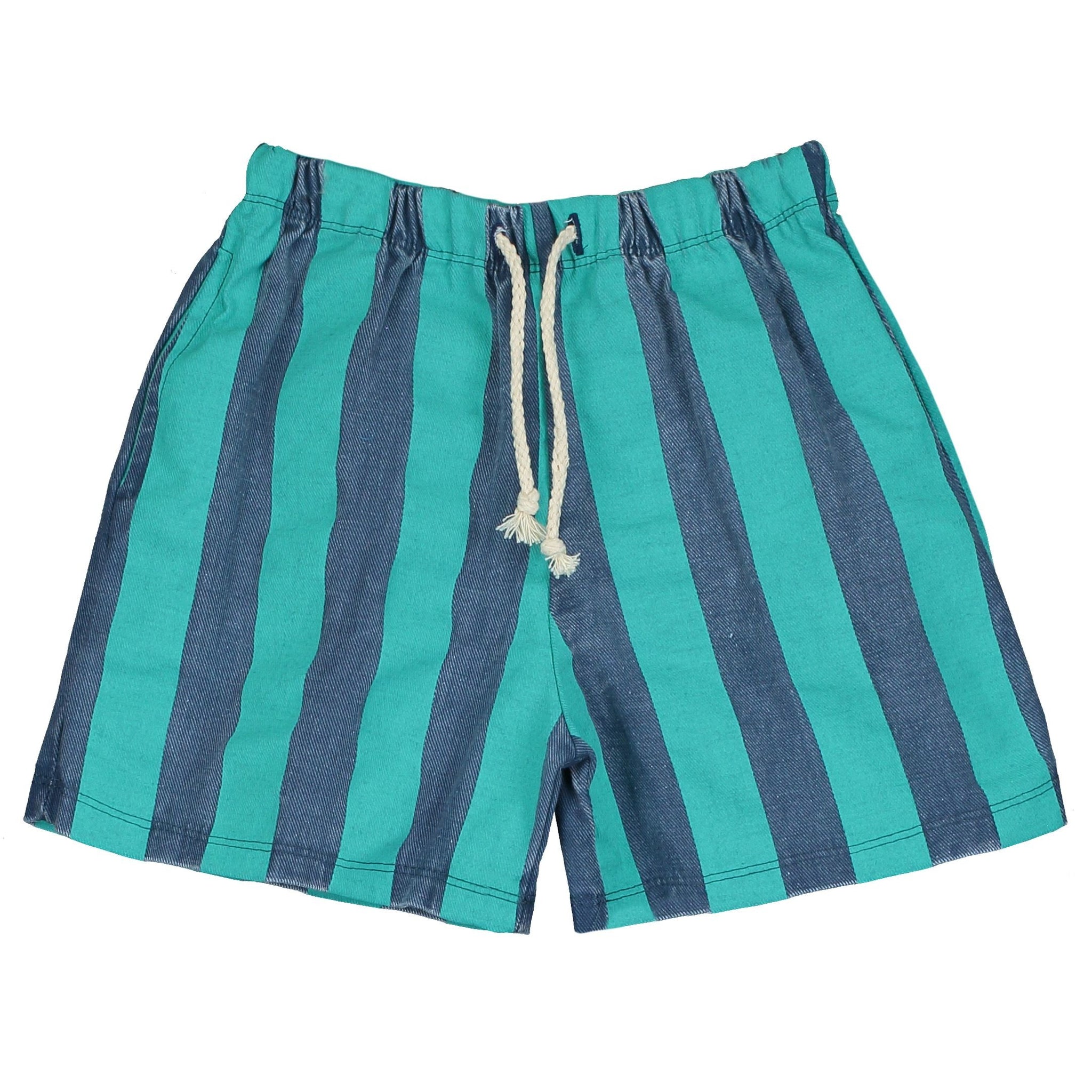 Stripes Denim Shorts – denim & mint