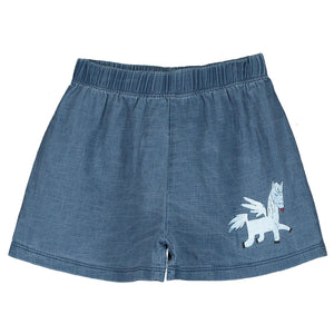 Light Denim Short – washed indigo