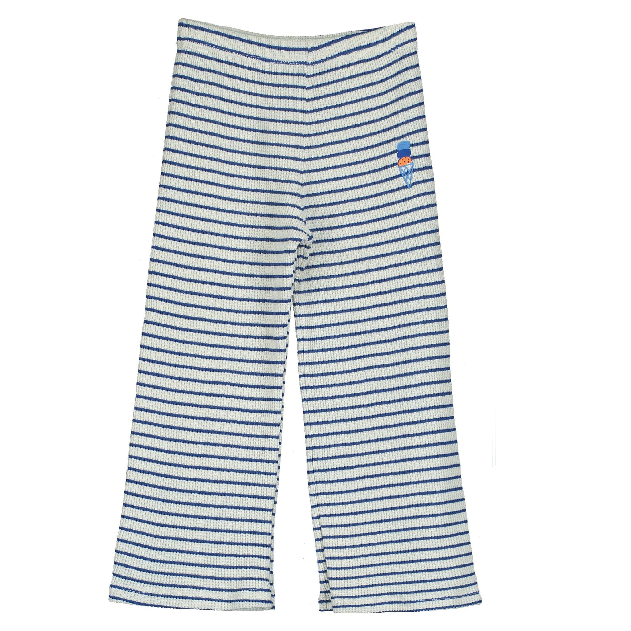 Stripes Waffle Pants – off white blue stripes