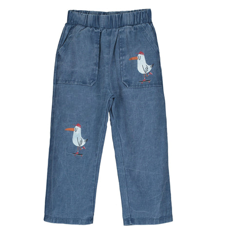 Seagulls Denim Trousers – washed indigo