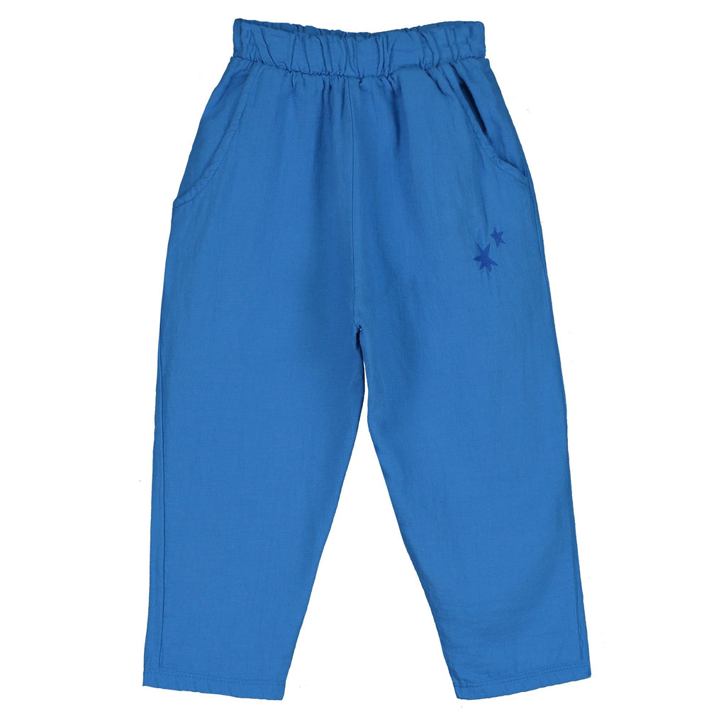 Stars Woven Wide Pants – royal blue