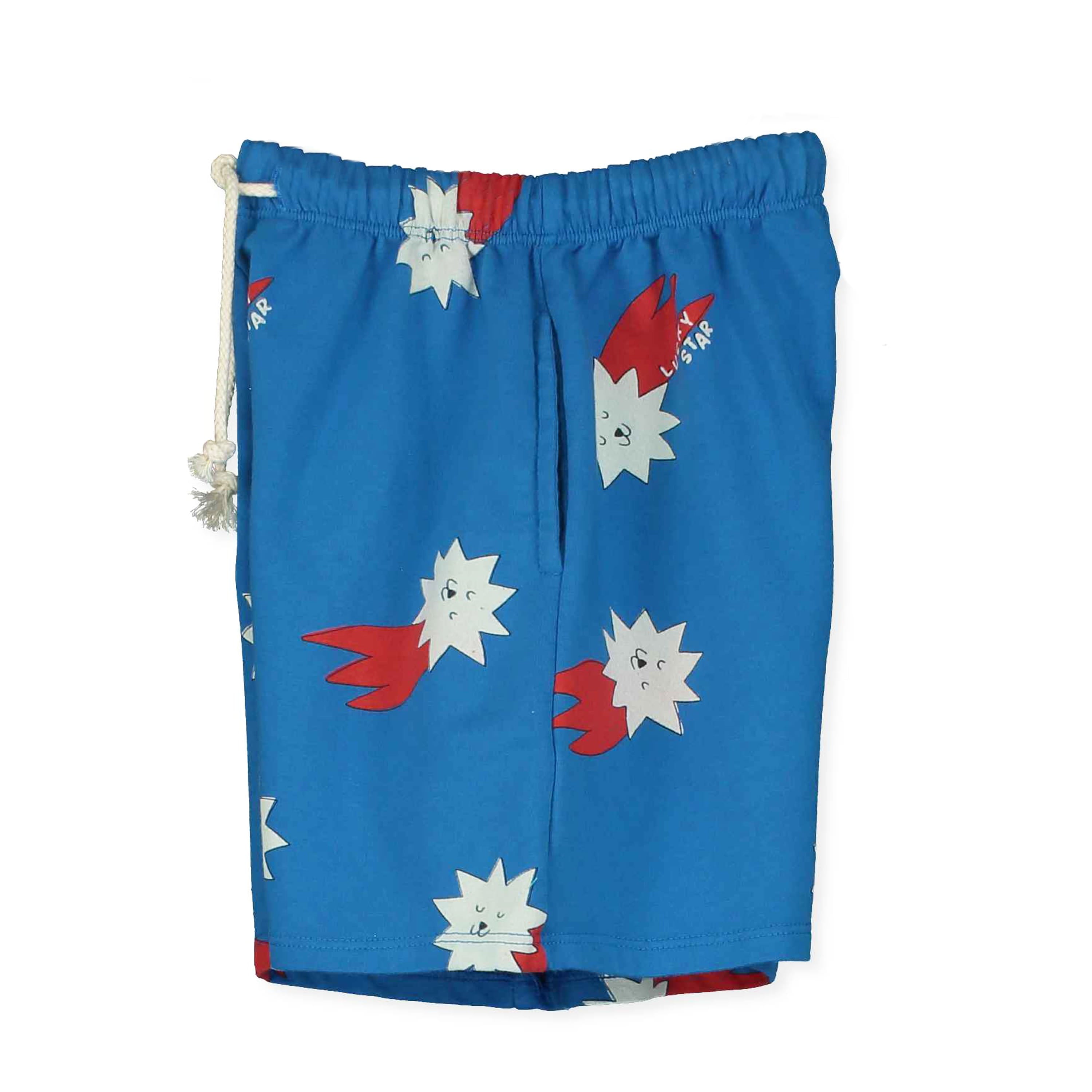 Lucky Red Stars All Over Bermuda – royal blue