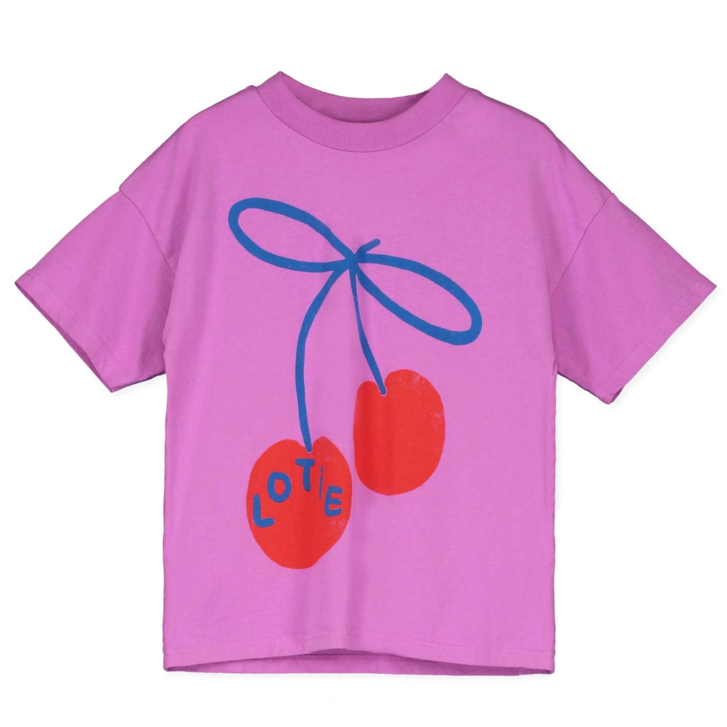 Cherries Wide Fit T-Shirt – magenta