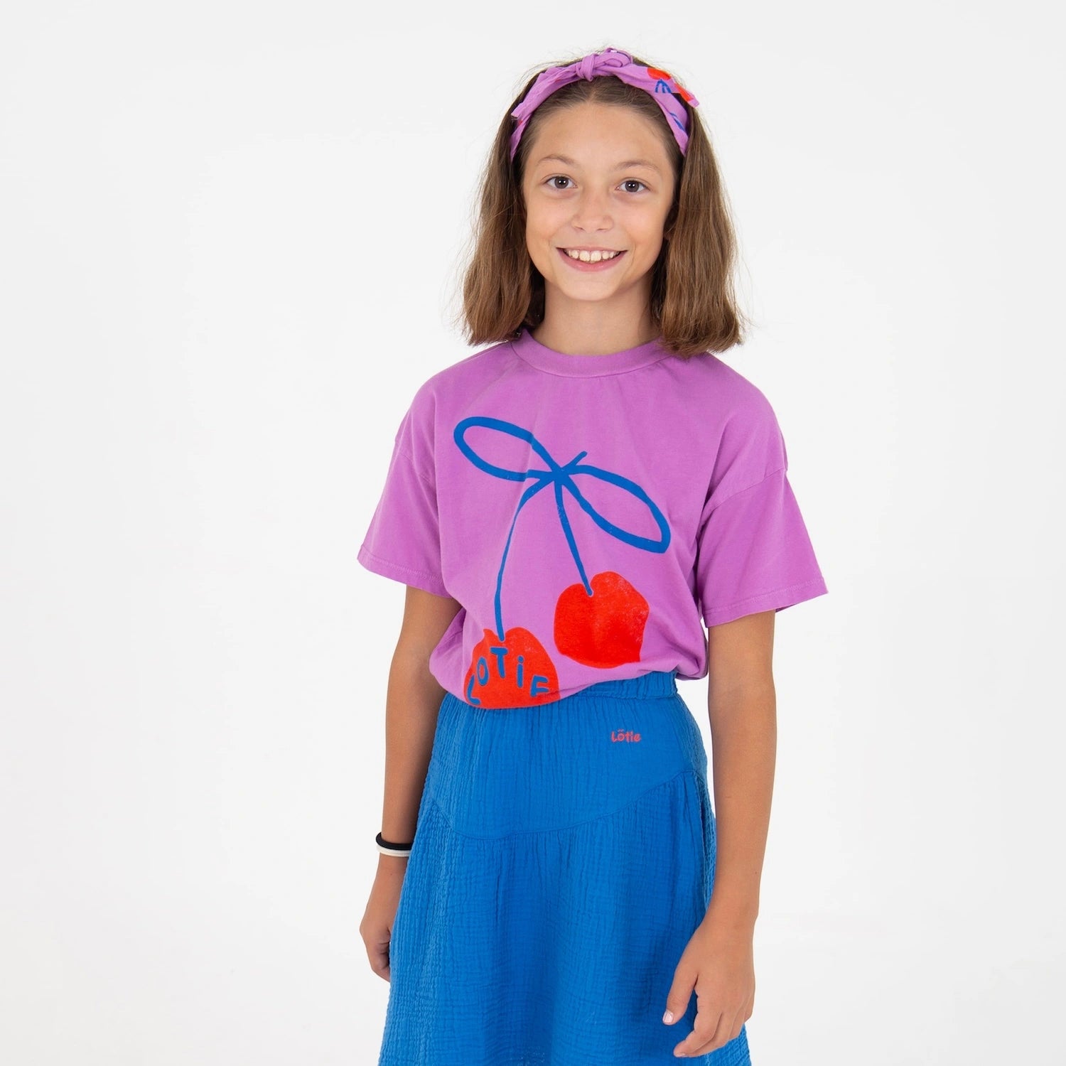 Cherries Wide Fit T-Shirt – magenta