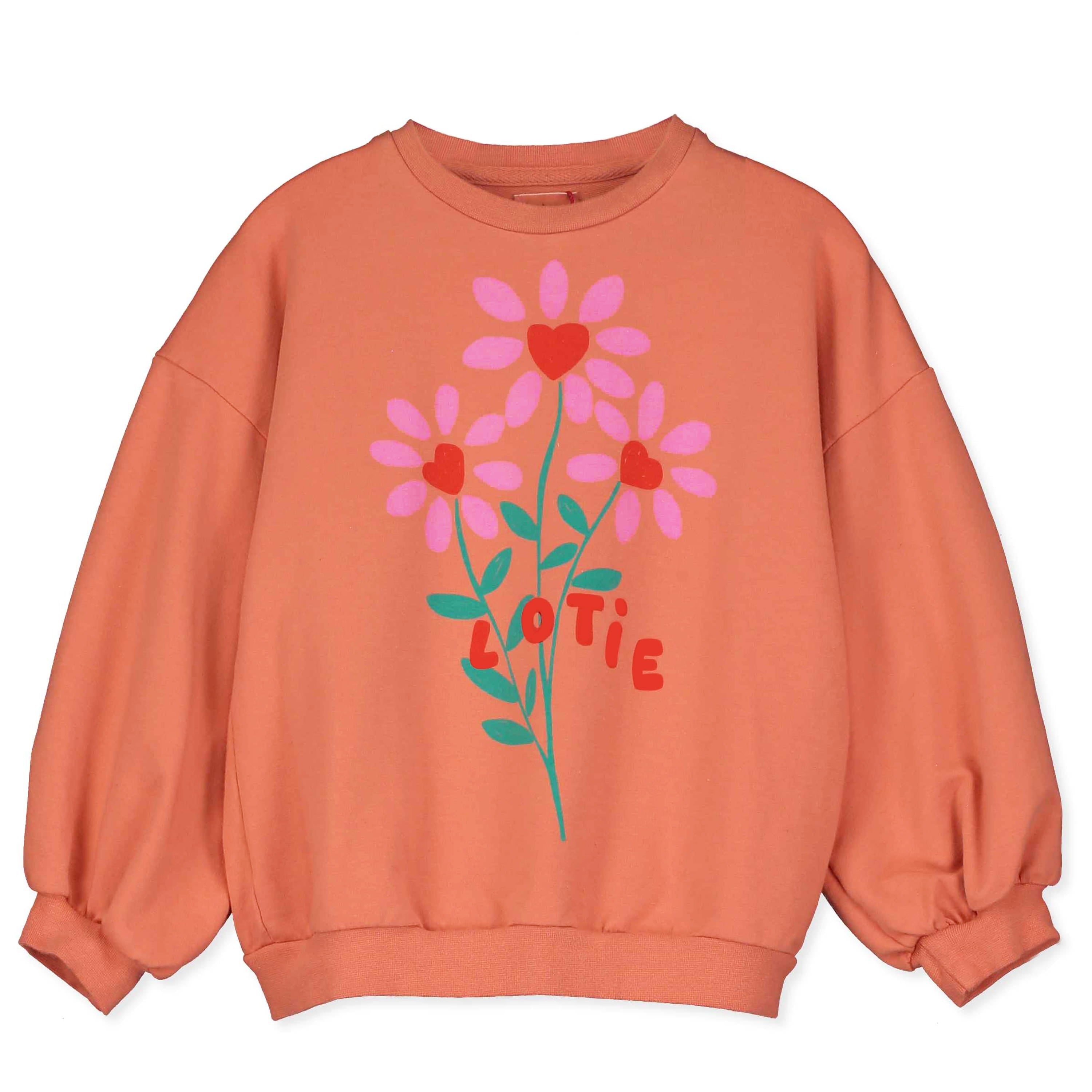 Flowers Sweatshirt – papaya