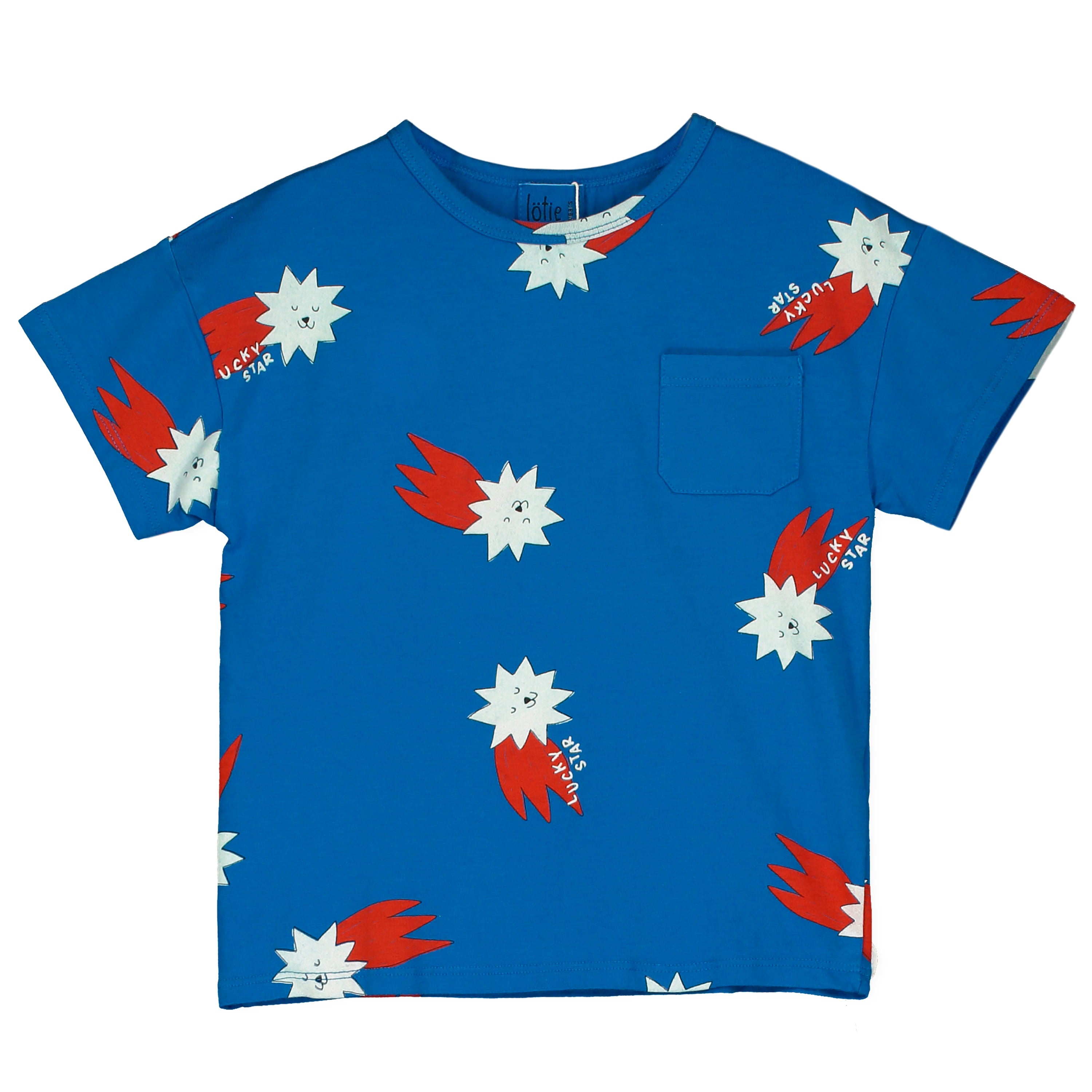 Lucky Red Stars All Over Regular T-Shirt – royal blue