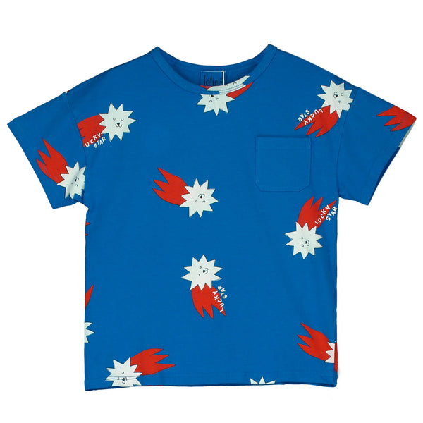 Lucky Red Stars All Over Regular T-Shirt – royal blue