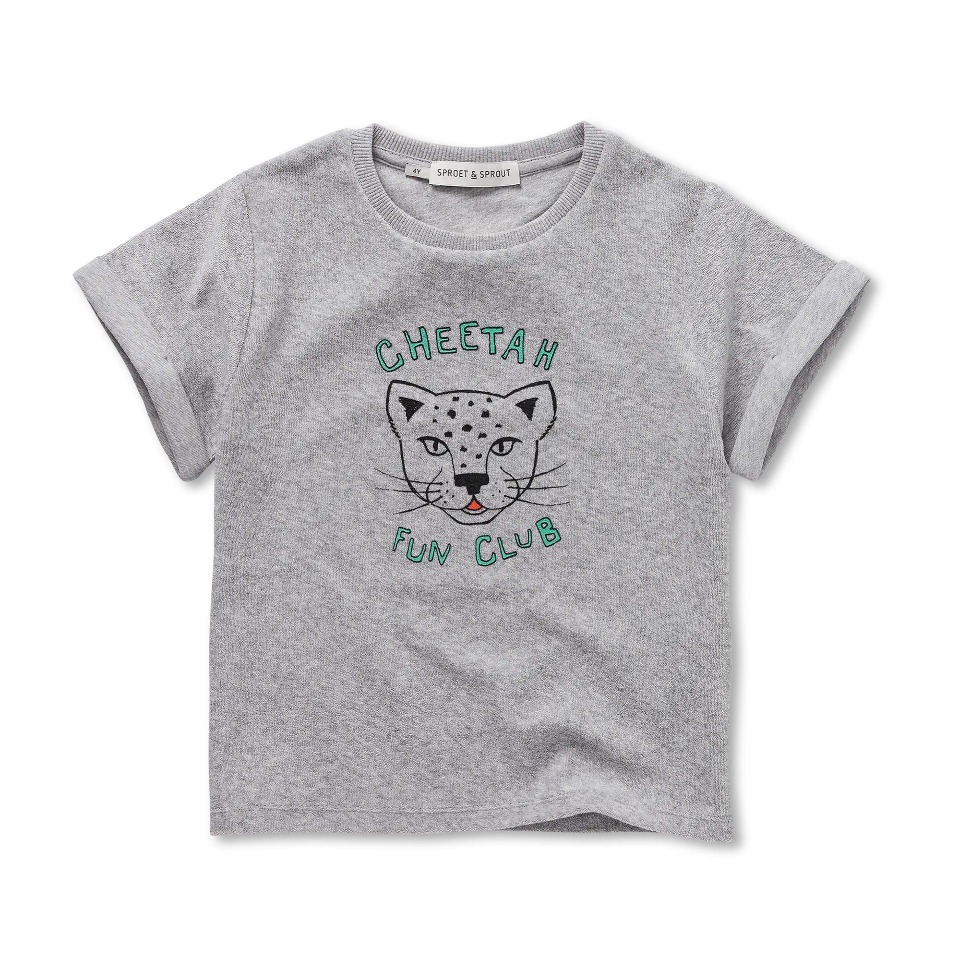 Terry T-Shirt Cheetah – grey melee
