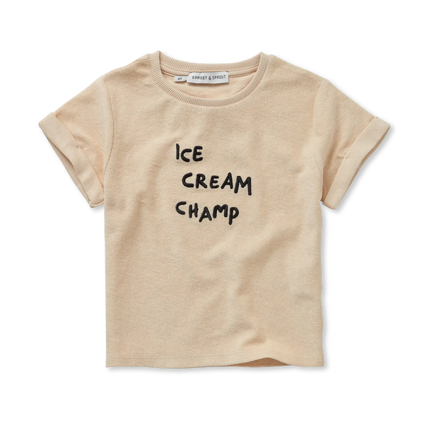 Terry T-Shirt Ice Cream Champ – sesame