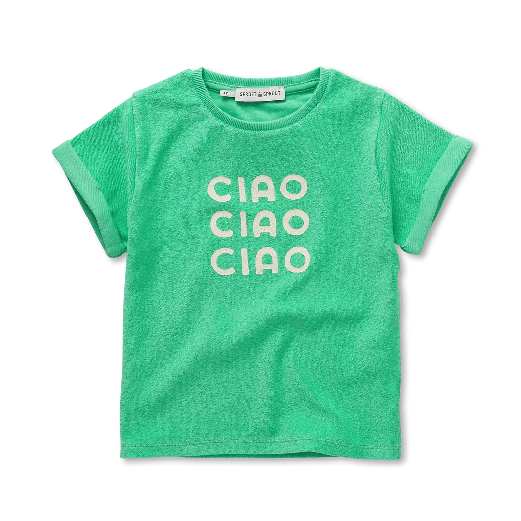 Terry T-Shirt Ciao – jade green