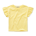 Girls T-Shirt Ruffle Sleeve – pastel yellow