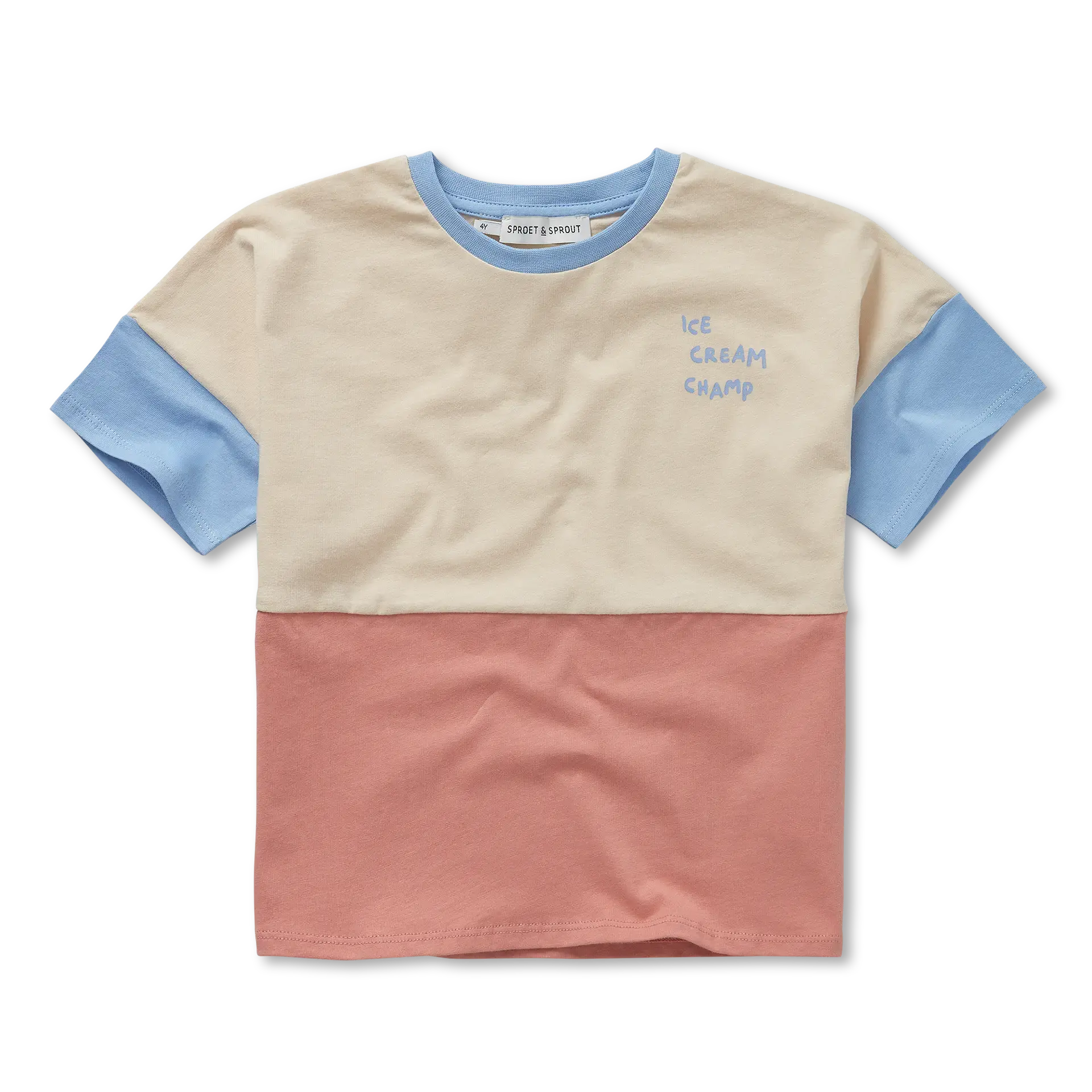 T-Shirt Colourblock – sesame