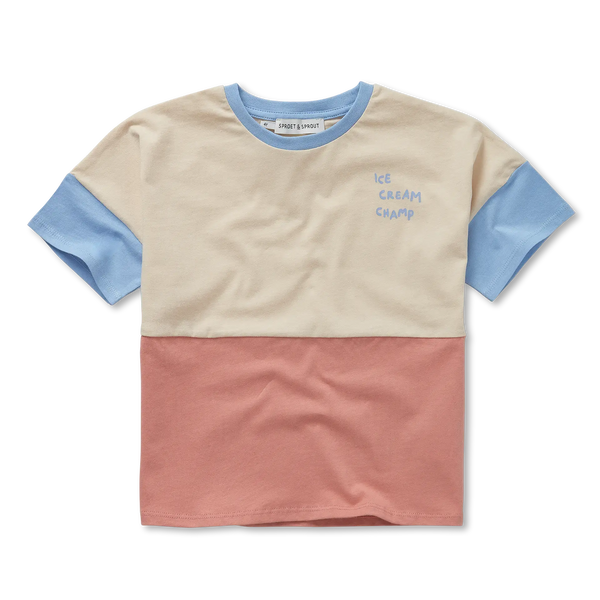 T-Shirt Colourblock – sesame
