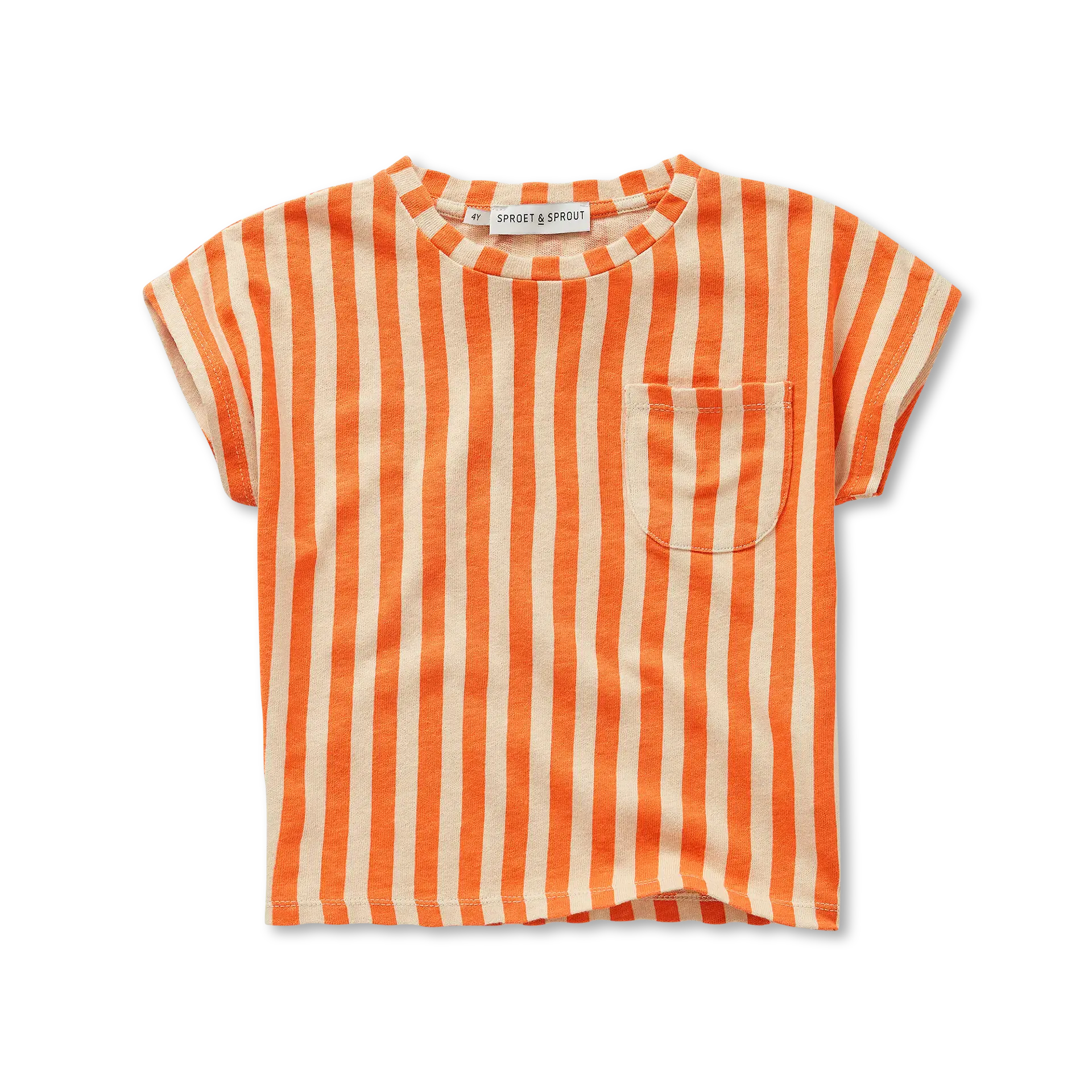 Linen T-Shirt Stripes – sesame