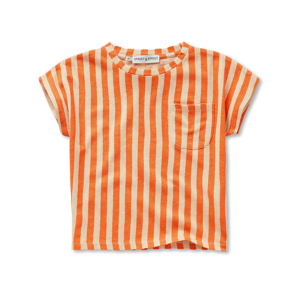 Linen T-Shirt Stripes – sesame