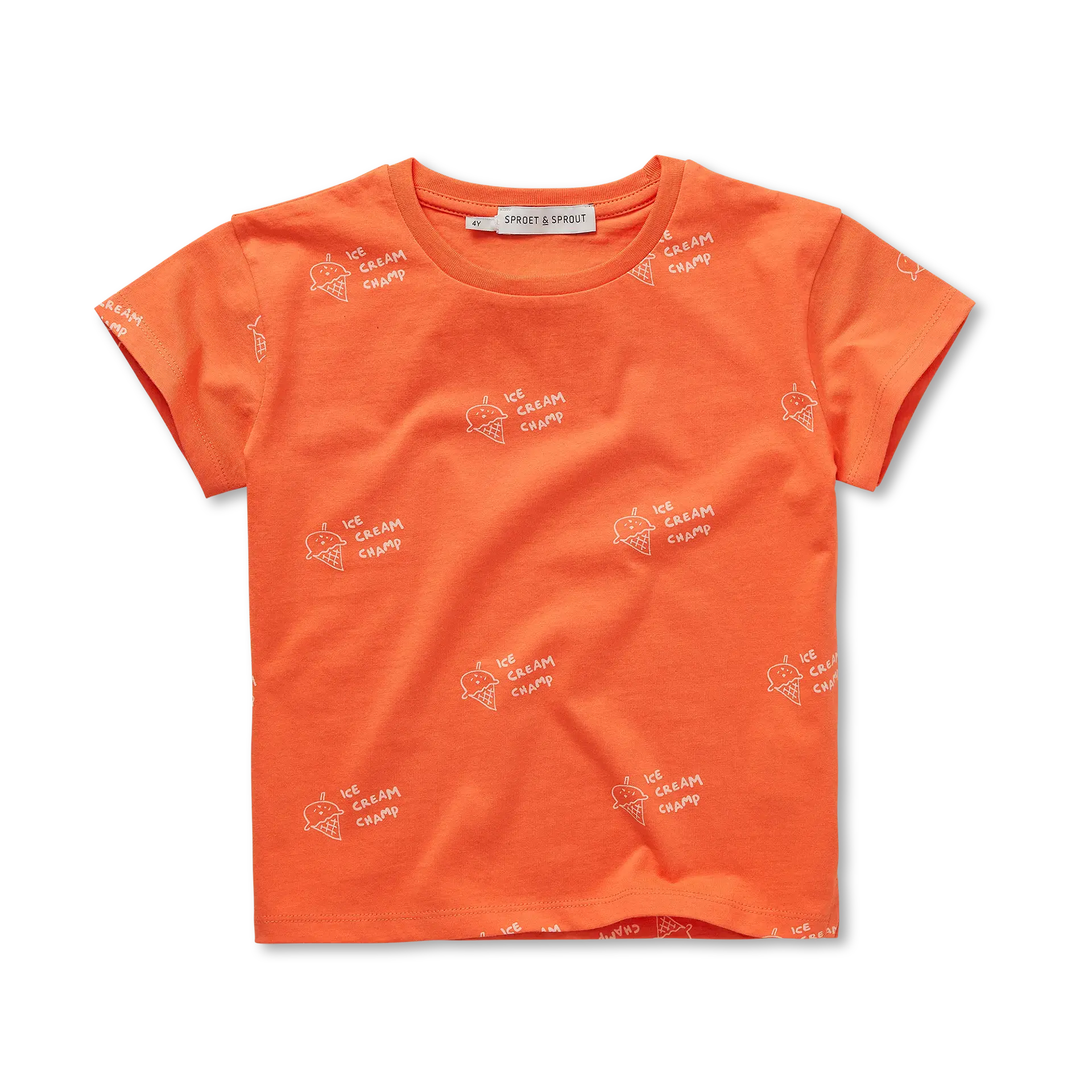 T-Shirt Ice Cream Print – orange sprint