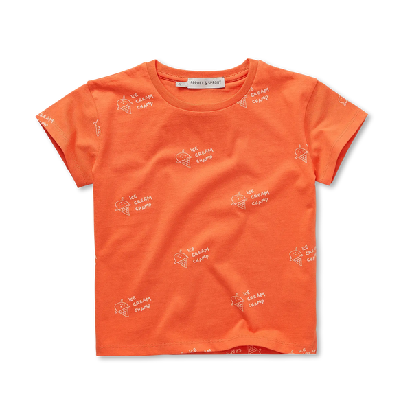 T-Shirt Ice Cream Print – orange sprint