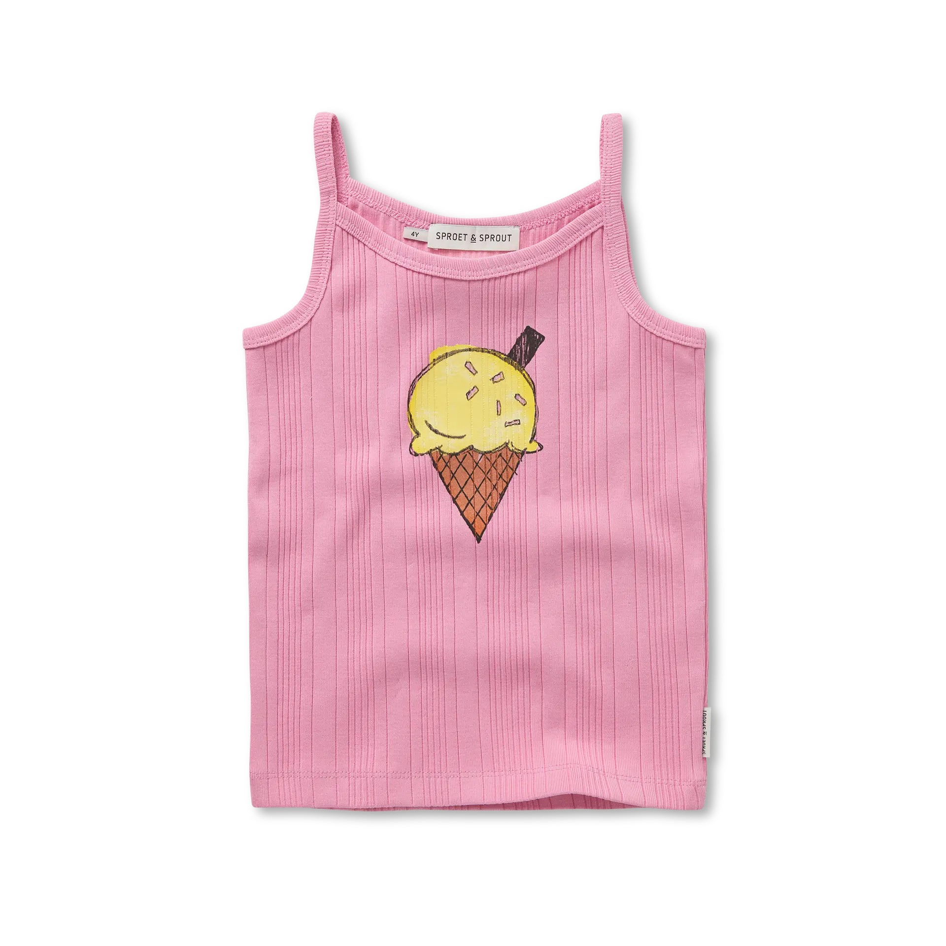 Girls Spaghetti Top Ice Cream – podium pink