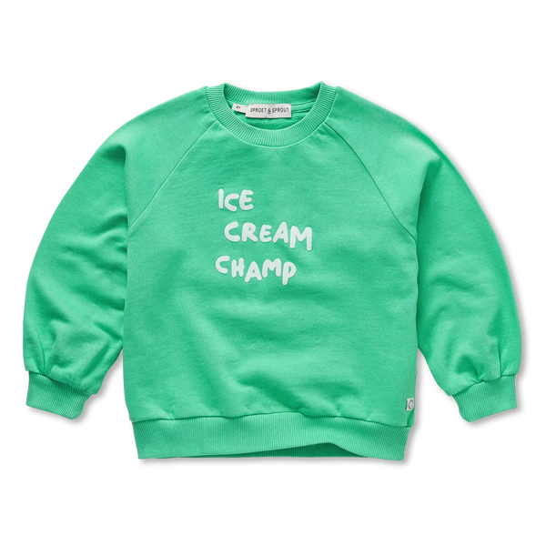 Raglan Sweatshirt Ice Cream Champ – jade green