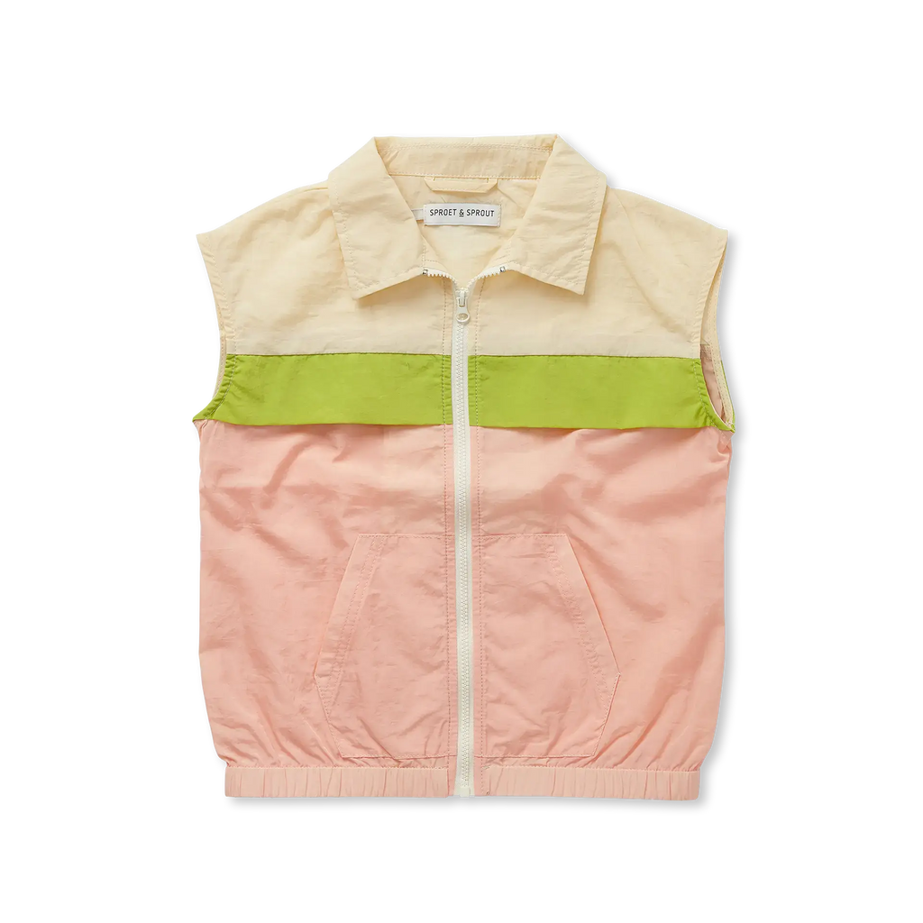 Anorak Vest Colourblock – blush pink