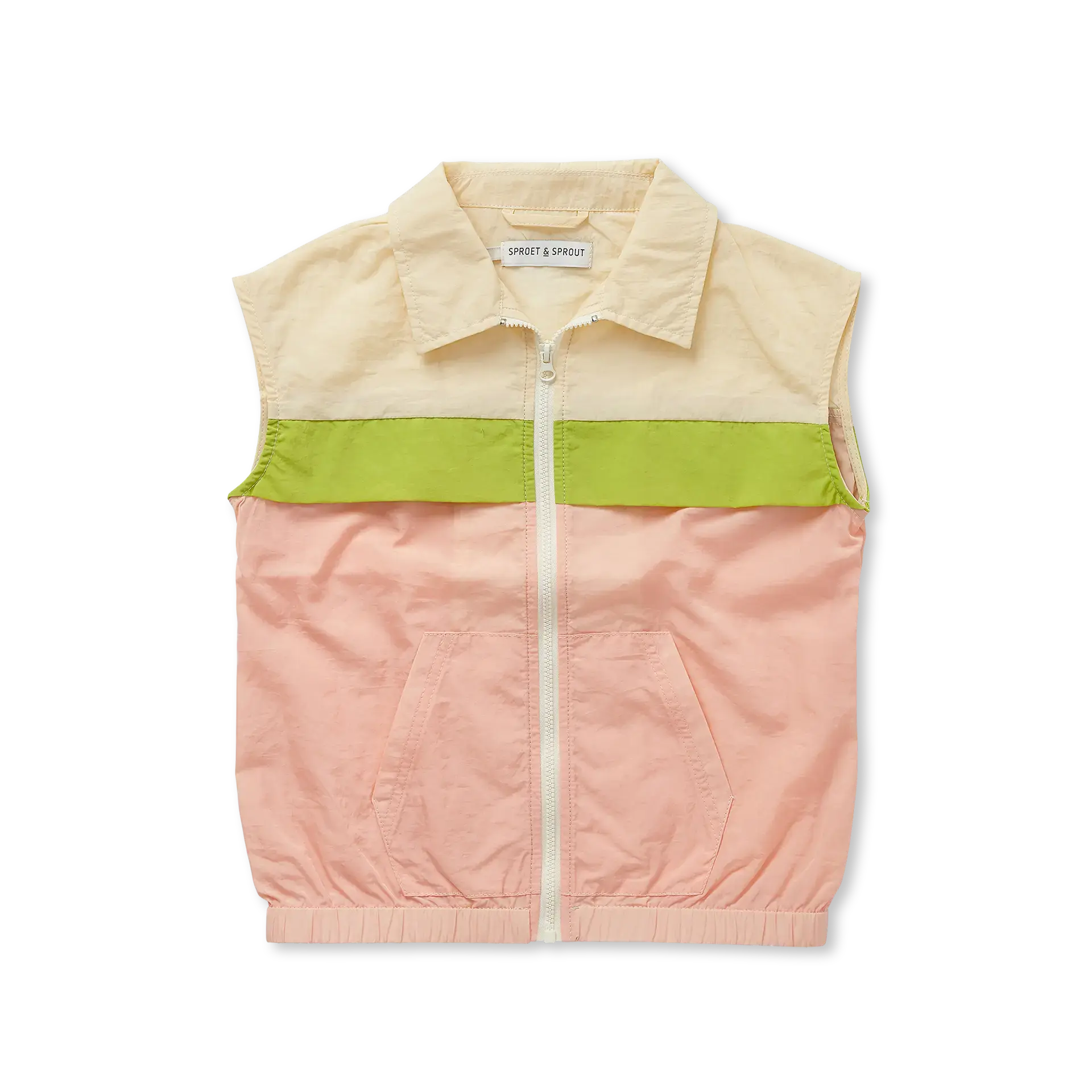 Anorak Vest Colourblock – blush pink