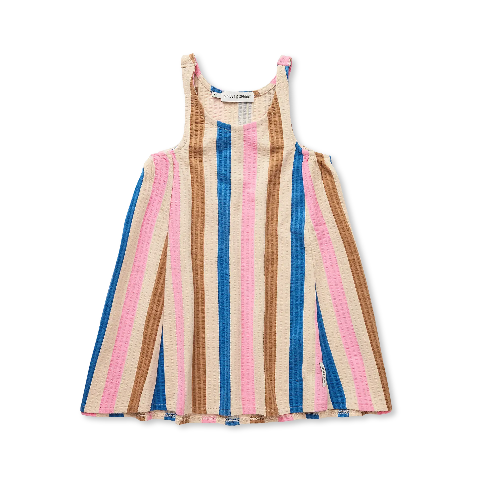 Loose Dress Striped – sesame