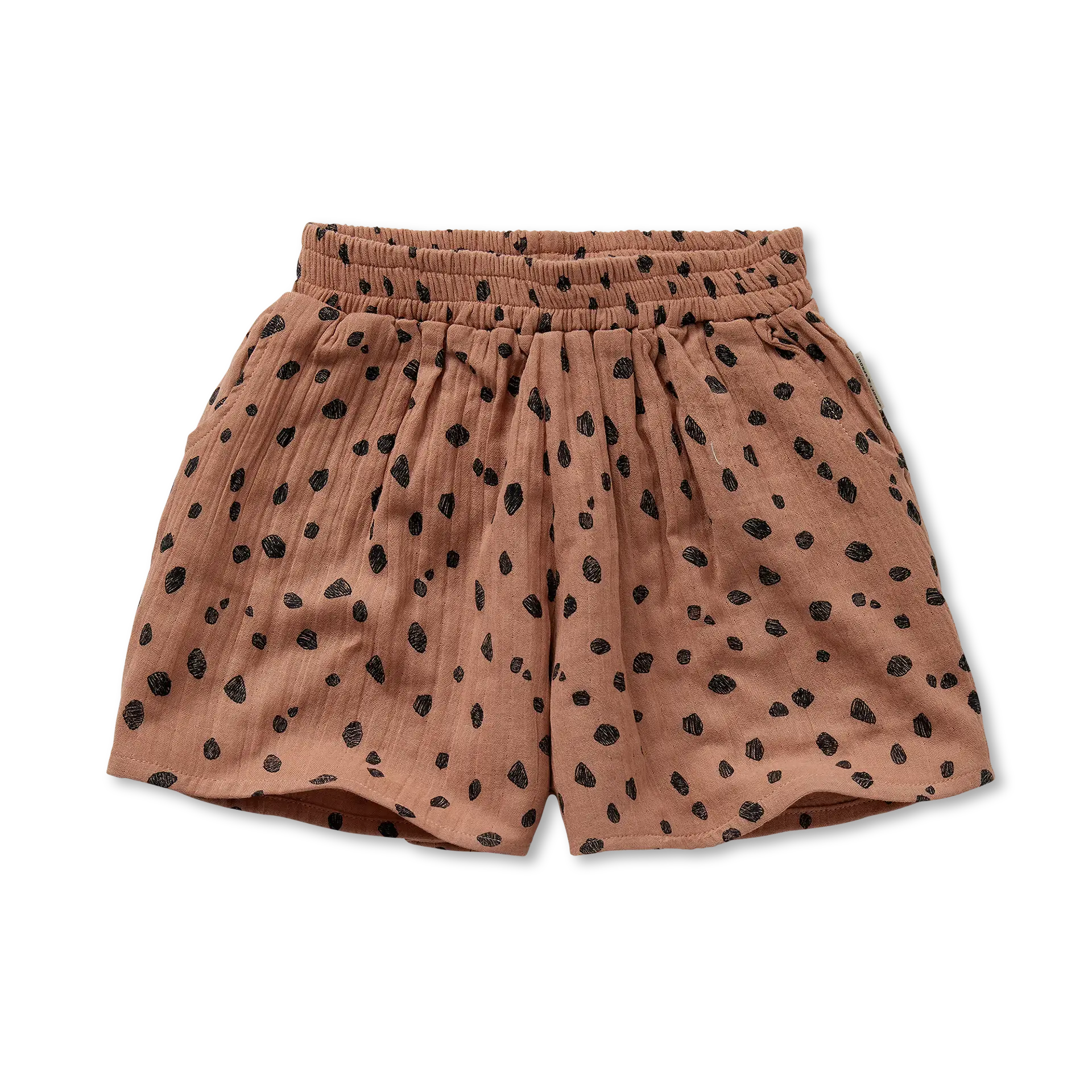 Muslin Shorts Animal Print – camel