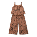 Muslin Jumpsuit Animal Print – camel