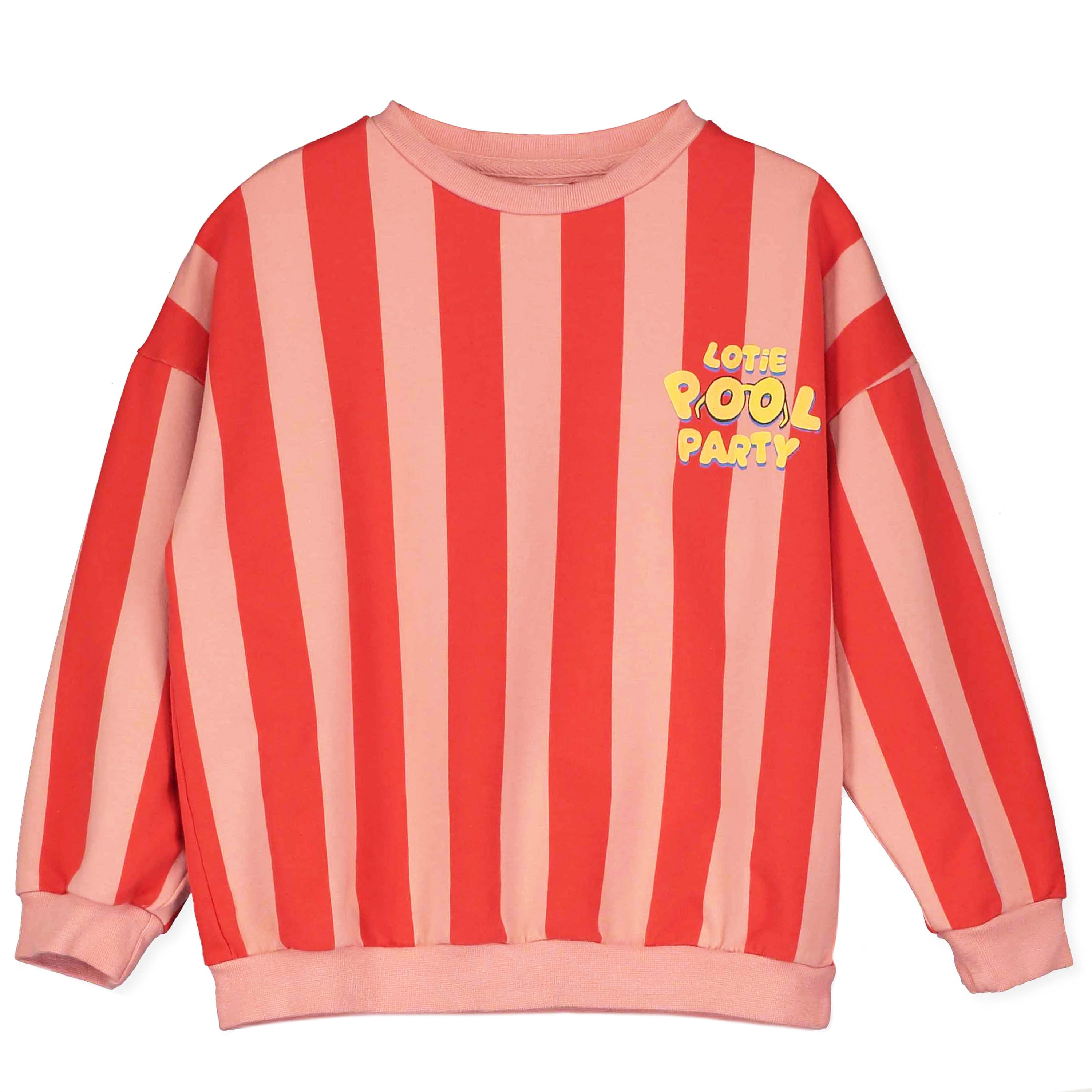 Stripes Lötie Pool Party Sweatshirt – clay pink
