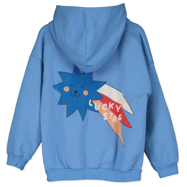 Lucky Star Big & Small Hooded Sweatshirt – baja blue