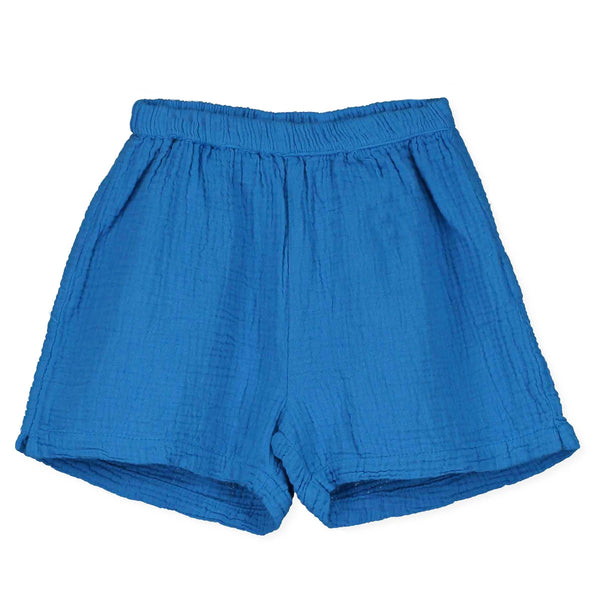Woven Linen Bermuda – royal blue