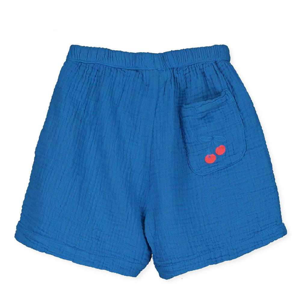 Woven Linen Bermuda – royal blue