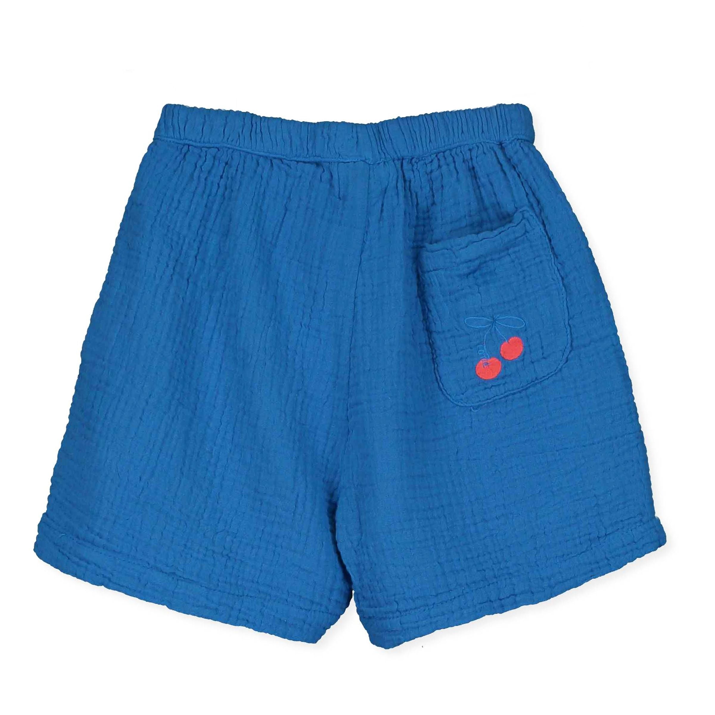 Woven Linen Bermuda – royal blue