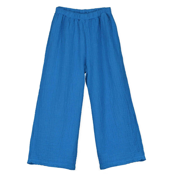 Wide Fit Woven Pants – royal blue