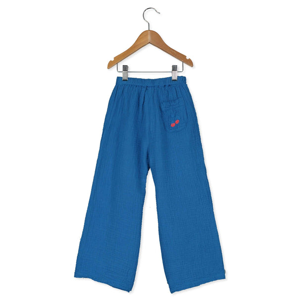 Wide Fit Woven Pants – royal blue