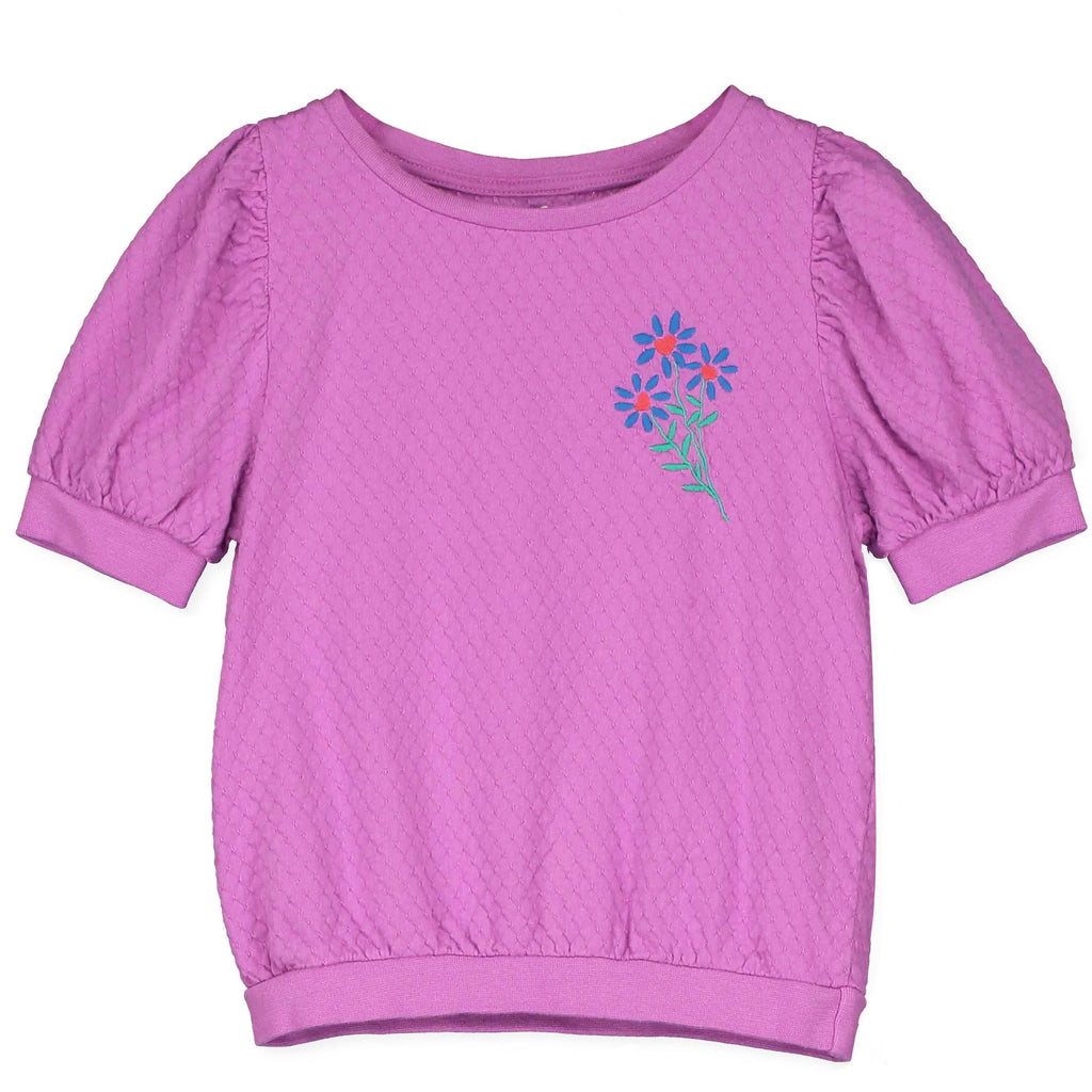 Bloused Jackard Tee – magenta