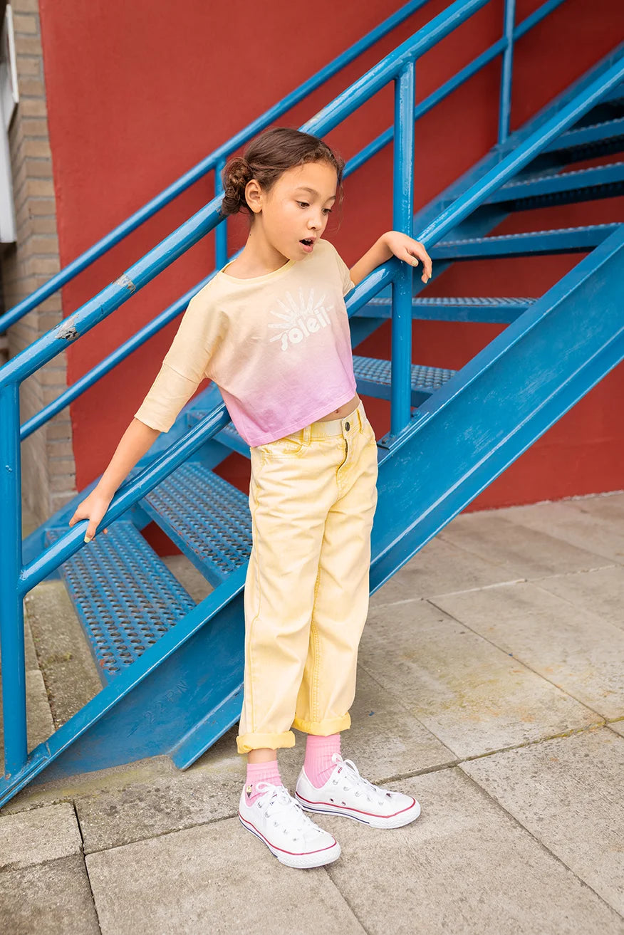 Denim Pants – pastel yellow
