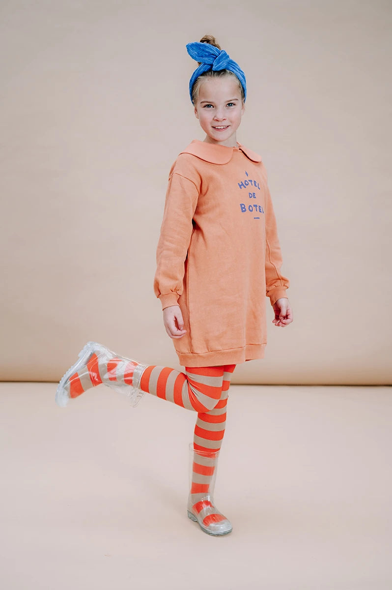 Tights Block Stripe – tomato