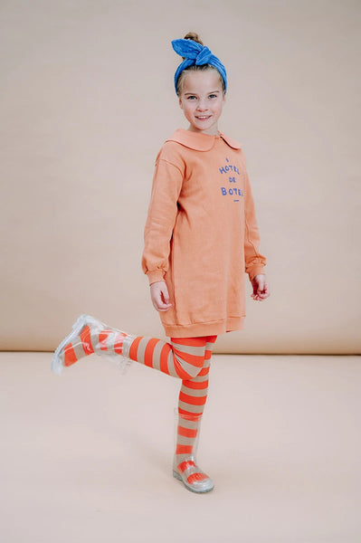 Tights Block Stripe – tomato