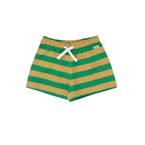 Stripes Short – green ochre/pine green
